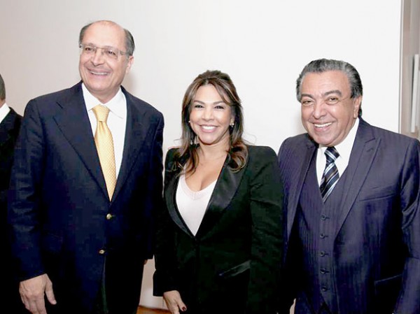 Alckmin com Maurício de Sousa e sua filha Mõnica