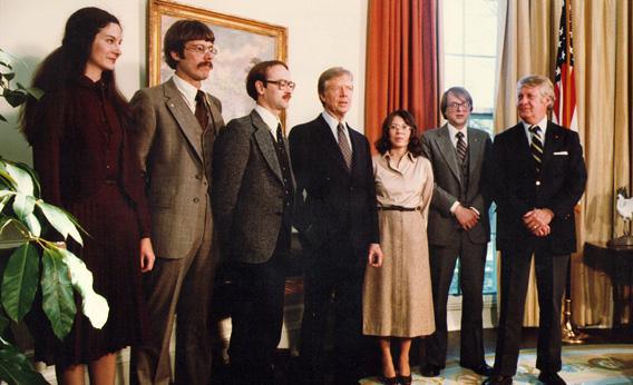Os seis fuitivos são recebidos na Casa Branca em 79: a CIA foi coadjuvante