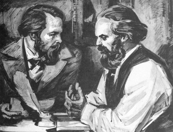Karl Marx e Friedrich Engels, autores do Manifesto Comunista.