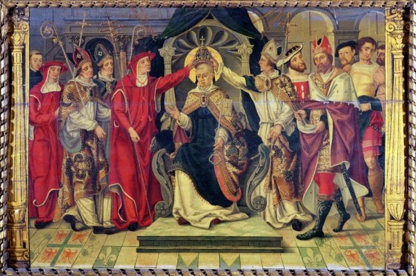 Uma alegoria da coroação do Papa Celestino V