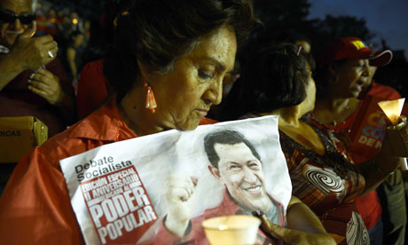 Supporters of Venezuelan Hugo Chavez