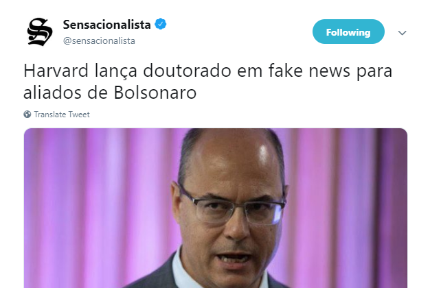 Sensacionalista Harvard Lança Doutorado Em Fake News Para Aliados De Bolsonaro 7995