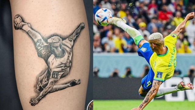 Torcedor faz tatuagem em homenagem a autor do gol da permanência